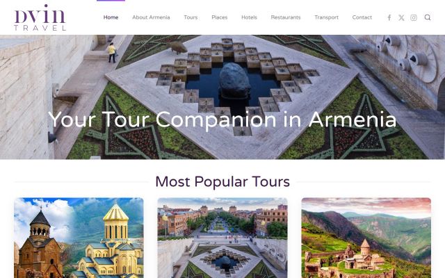 Screenshot of dvintravel.am