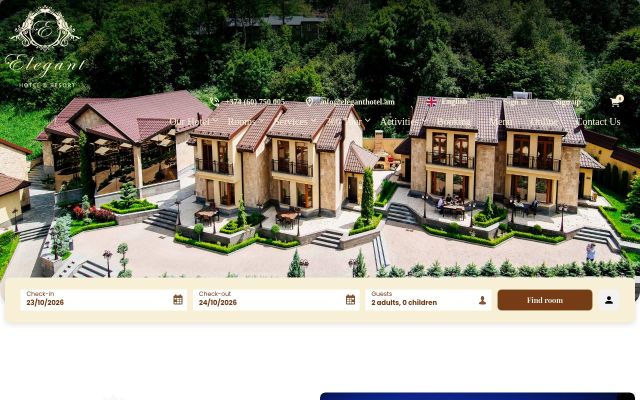 eleganthotel.am - էկրանի պատկեր