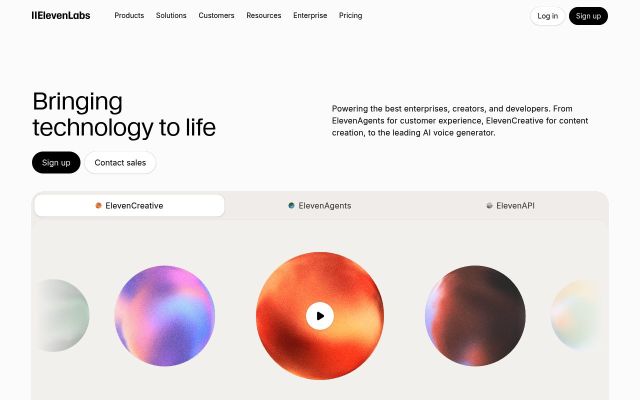 elevenlabs.io — էկրանի պատկեր