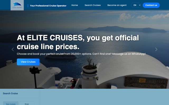 Screenshot of elitecruises.am
