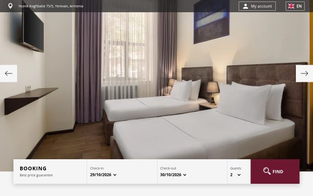 Скриншот сайта elysiumgalleryhotel.com