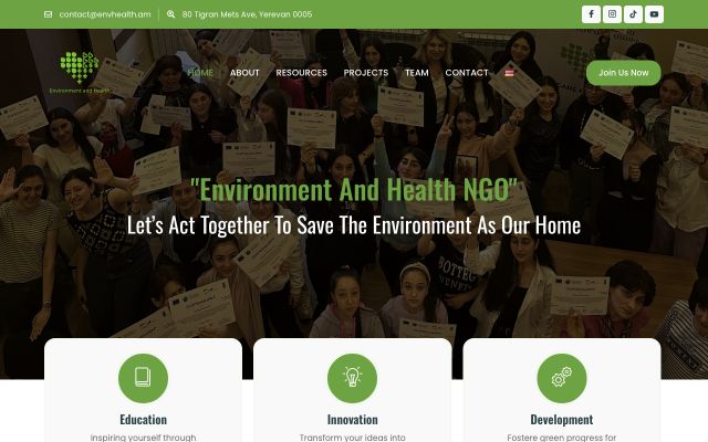 Screenshot of envhealth.am