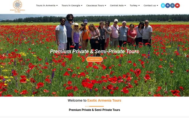 exoticarmeniatours.com - էկրանի պատկեր