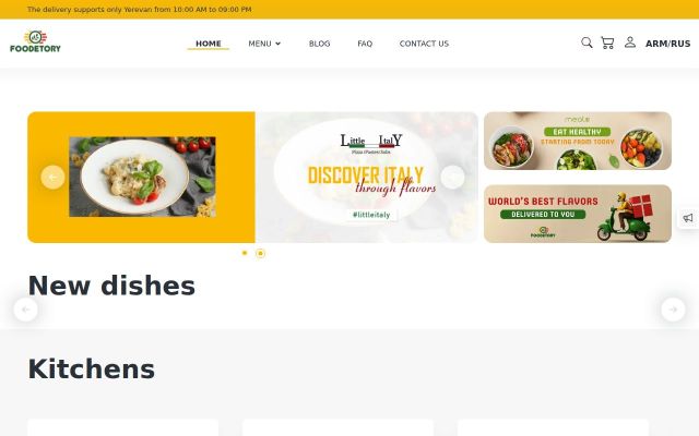 foodetory.am - էկրանի պատկեր