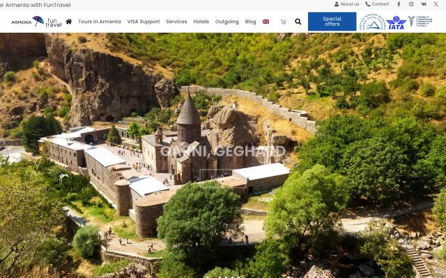 funtravel.am - էկրանի պատկեր