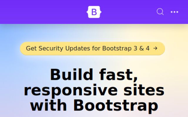 Screenshot of getbootstrap.com