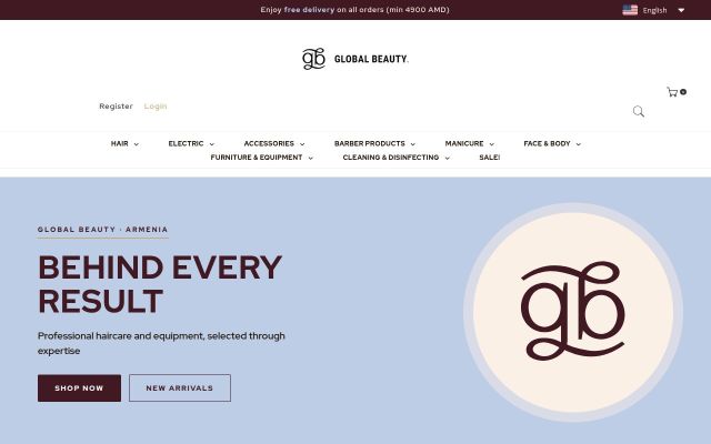 globalbeauty.am - էկրանի պատկեր