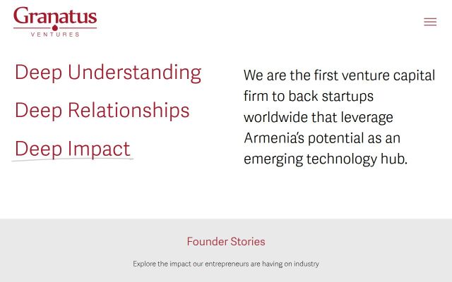 granatusventures.com - էկրանի պատկեր