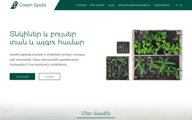 Скриншот сайта greenspots.am