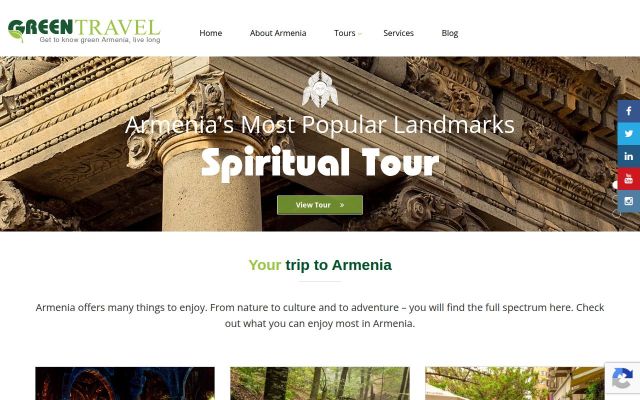 greentravel.am - էկրանի պատկեր
