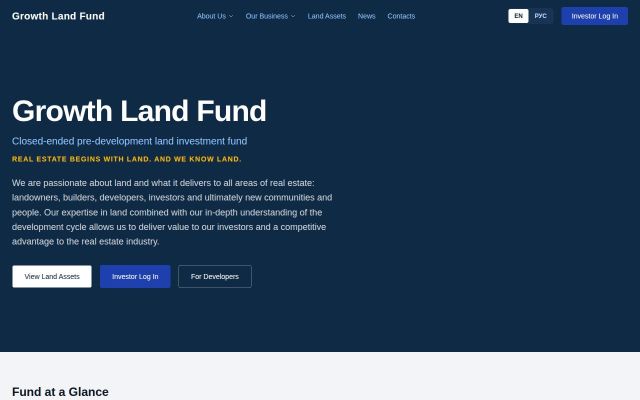 growthlandfund.am - էկրանի պատկեր
