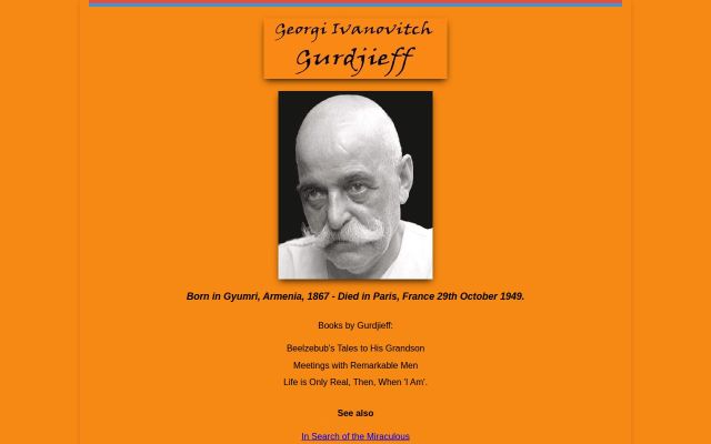 gurdjieff.am - էկրանի պատկեր