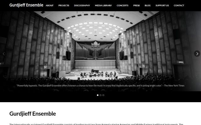 gurdjieffensemble.com - էկրանի պատկեր