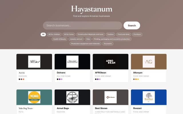 hayastanum.am - էկրանի պատկեր