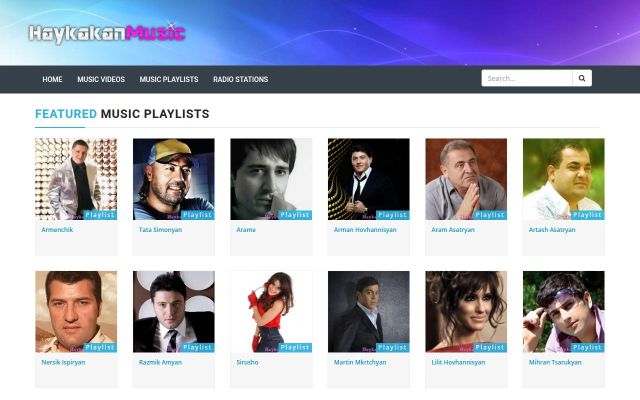 Скриншот сайта haykakanmusic.com