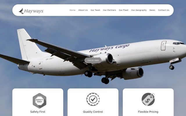 Screenshot of hayways.aero