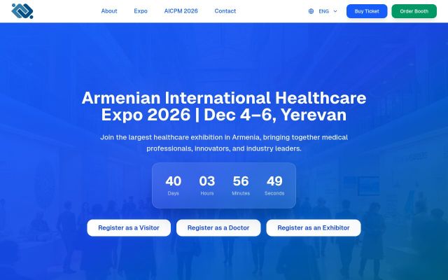 Screenshot of healthcareexpo.am