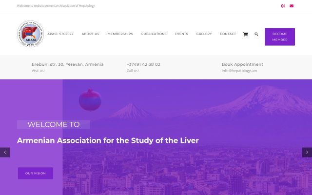 hepatology.am - էկրանի պատկեր