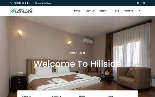 Скриншот сайта hillside.am