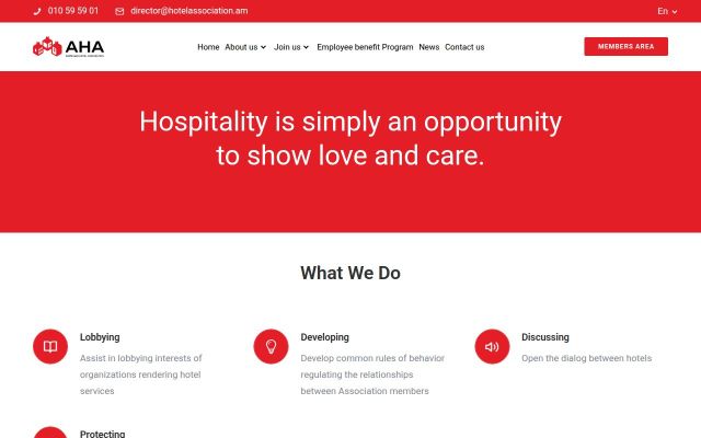 hotelassociation.am - էկրանի պատկեր