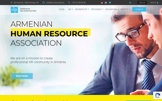hrcommunity.am - էկրանի պատկեր