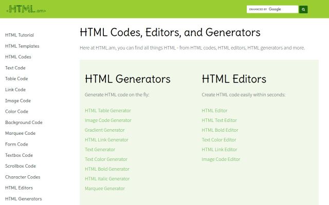 Screenshot of html.am