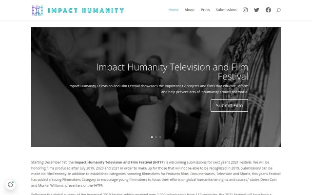 impacthumanityfestival.org - էկրանի պատկեր