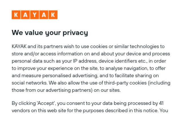 kayak.com — էկրանի պատկեր