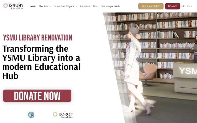 Скриншот сайта keronfoundation.am