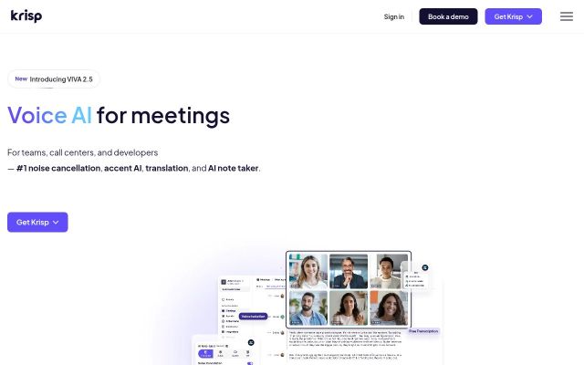 Screenshot of krisp.ai
