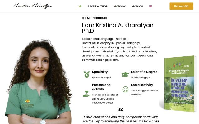 kristinakharatyan.com - էկրանի պատկեր