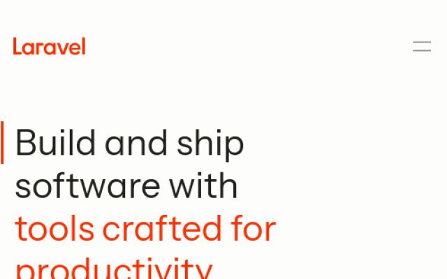 laravel.com — էկրանի պատկեր