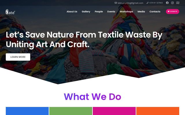 lateupcycling.am - էկրանի պատկեր