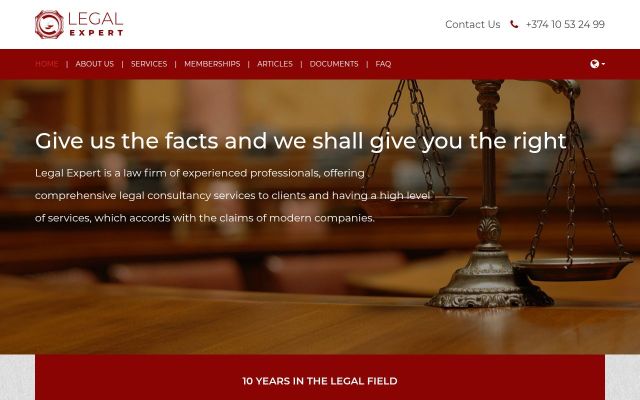 legalexpert.am - էկրանի պատկեր