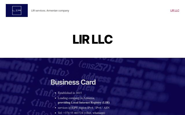 lir.am - էկրանի պատկեր
