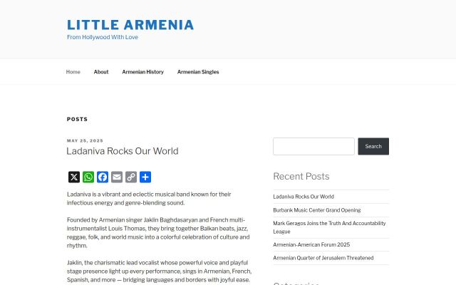 littlearmenia.com - էկրանի պատկեր