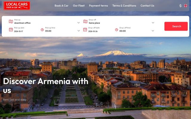 localcars.am - էկրանի պատկեր