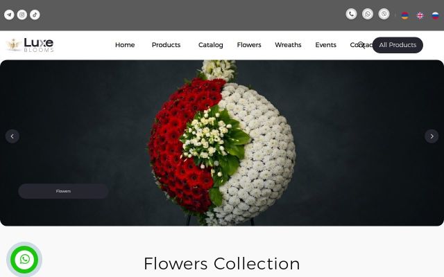 luxeblooms.am - էկրանի պատկեր