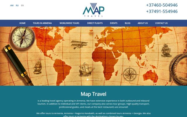 maptravel.am - էկրանի պատկեր