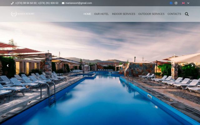 mariaresort.am - էկրանի պատկեր