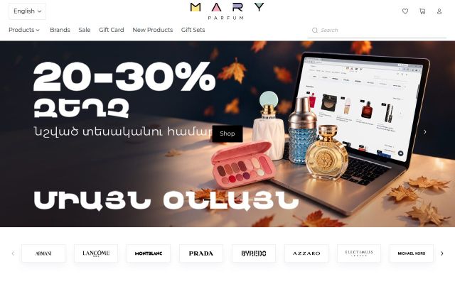 maryparfum.am - էկրանի պատկեր