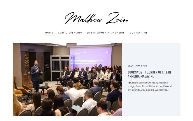 Скриншот сайта mathewzein.com