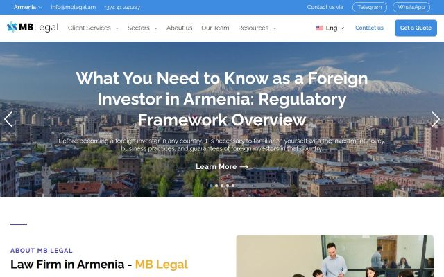 mblegal.am - էկրանի պատկեր