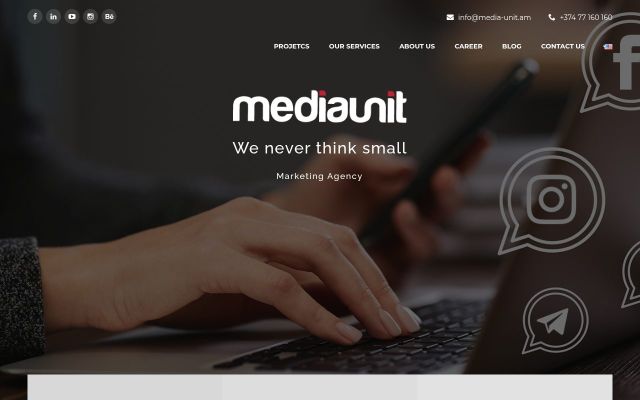 media-unit.am - էկրանի պատկեր
