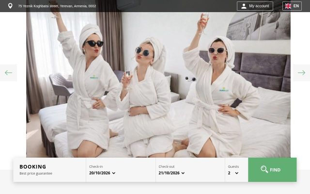 Скриншот сайта medianhotel.am