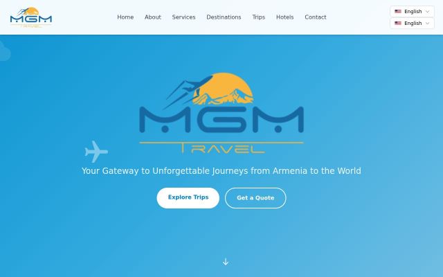 mgmtravel.am - էկրանի պատկեր