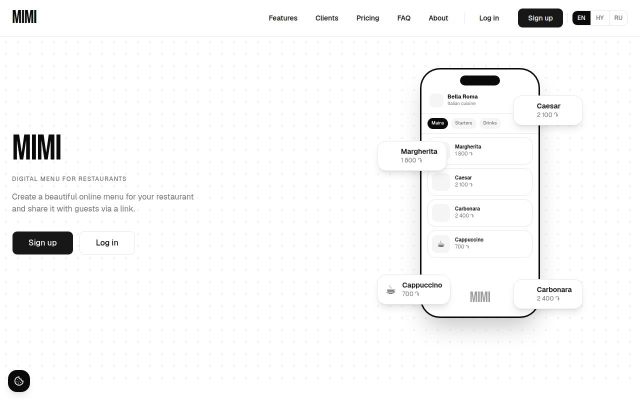 Screenshot of mimi.am