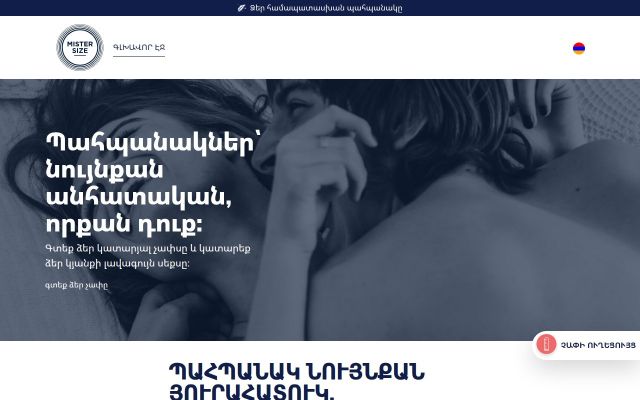 mistersize.am - էկրանի պատկեր