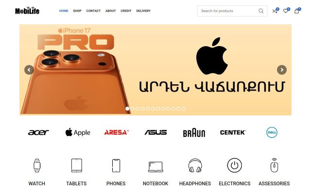 Скриншот сайта mobilife.am