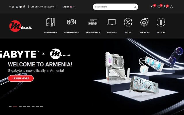 Скриншот сайта mtech.am